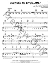 Because He Lives, Amen piano sheet music cover